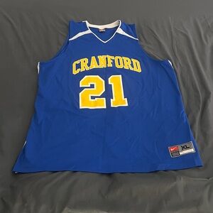Nike Crawford High School basketball blue and yellow jersey